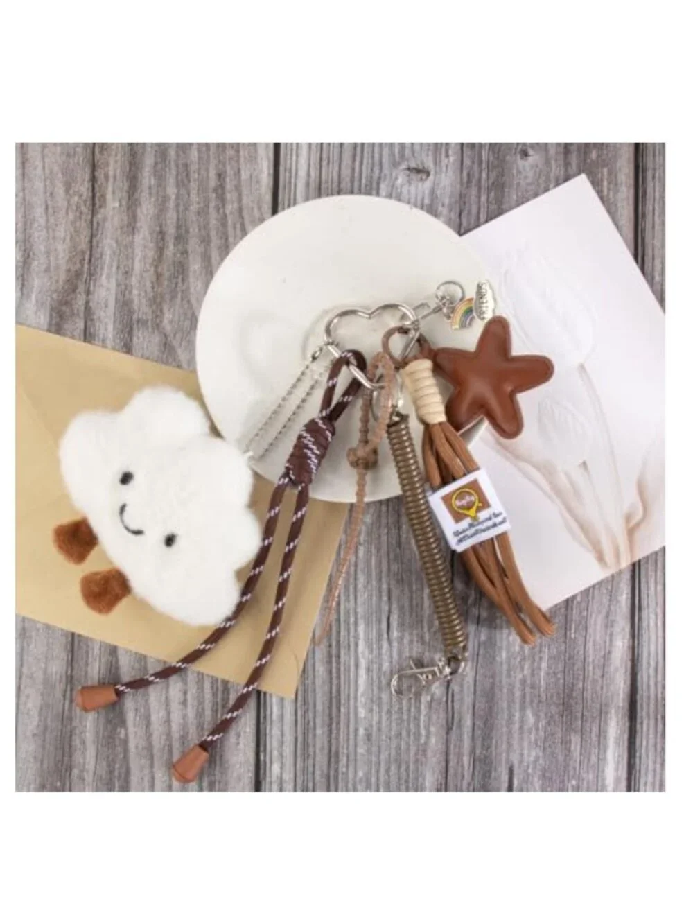 Cute Bag Charms Keychains Set for Women Purses Backpacks Handbag Pendant Gift